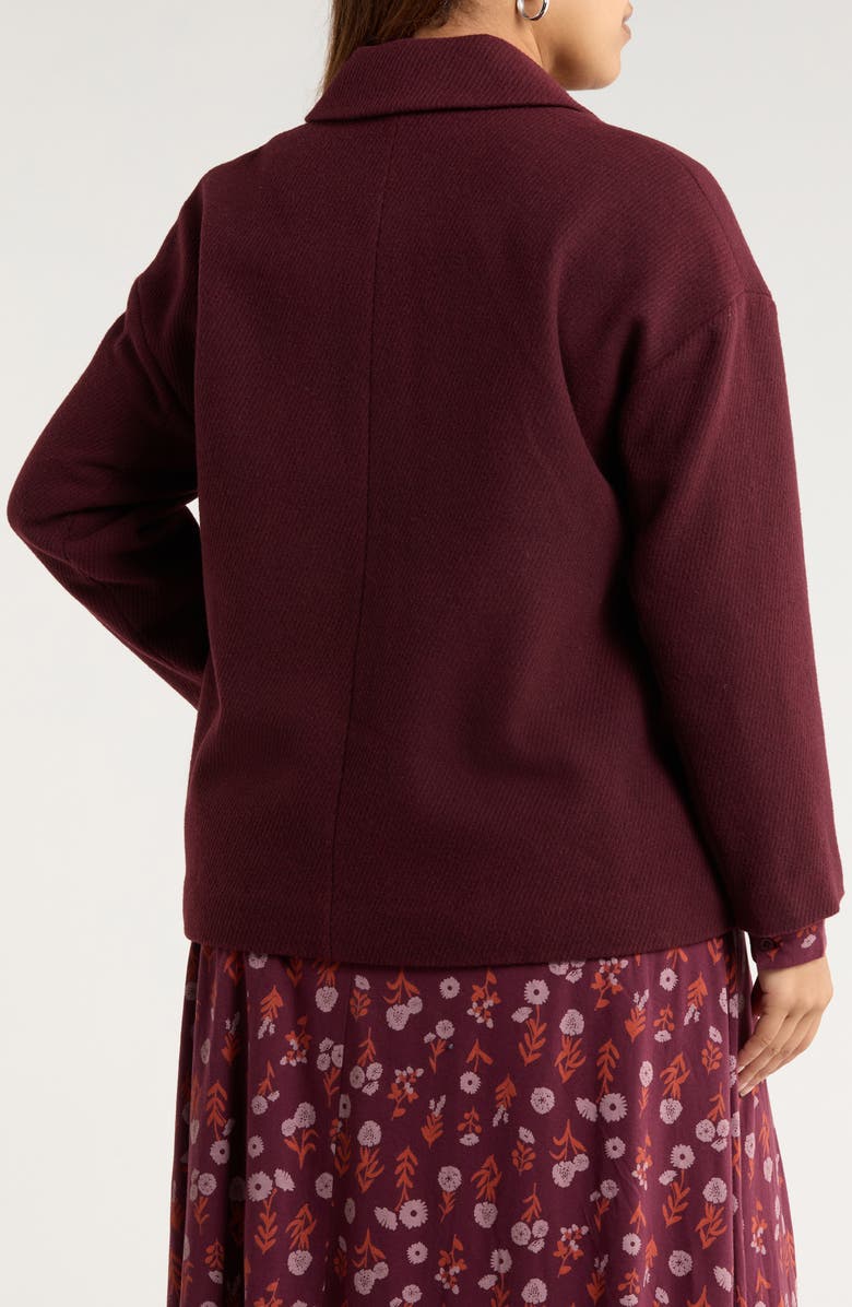 Seasalt Cornwall Beamwind Check Cocoon Coat, Alternate, color, Dark Hellebore