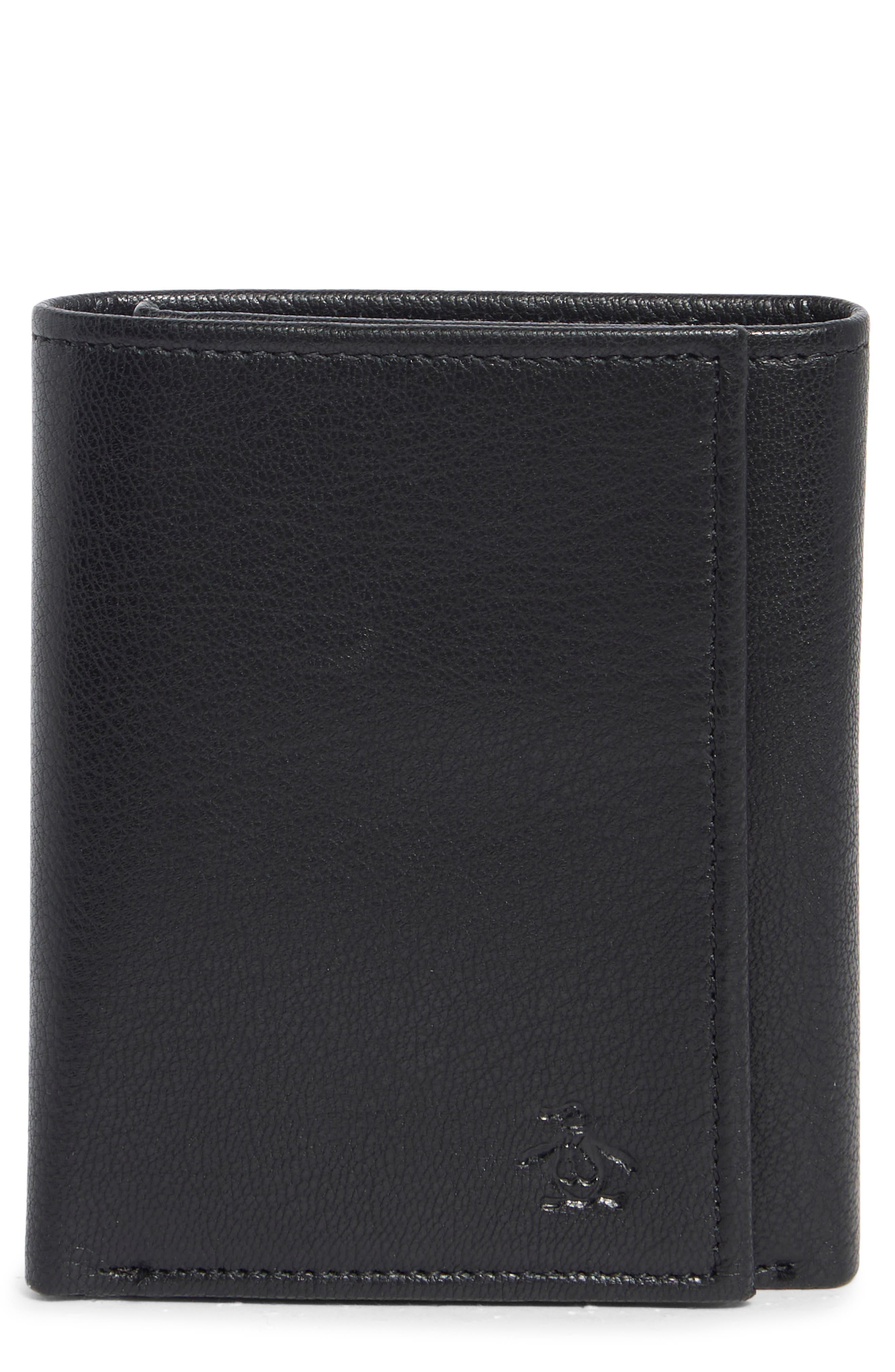 Original Penguin Embossed Logo Trifold Wallet