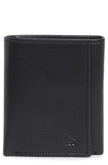 Original Penguin Embossed Logo Trifold Wallet In Black