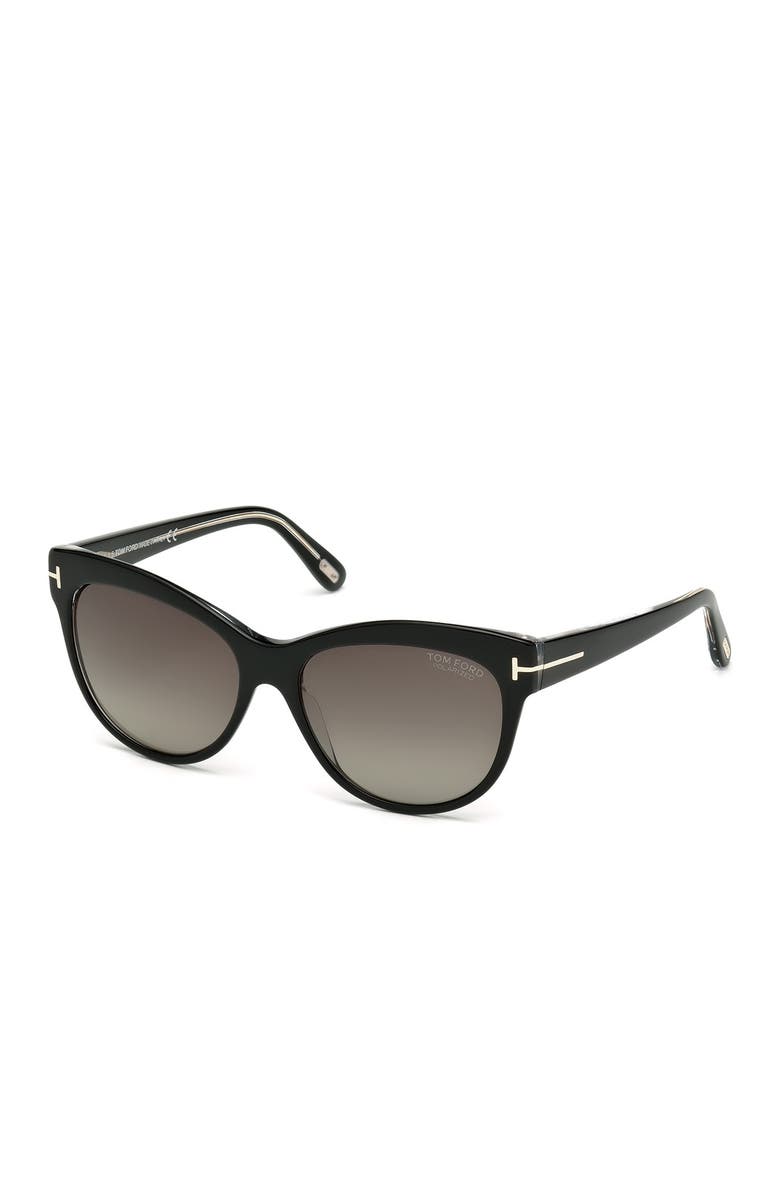TOM FORD 'Lily' 56mm Polarized Cat Eye Sunglasses, Alternate, color,