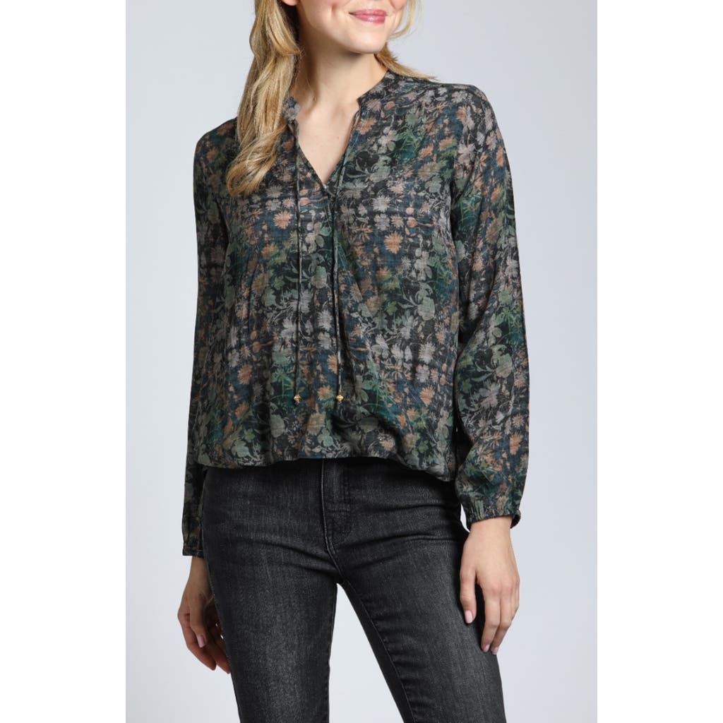 Apny Printed Top In Green Multi