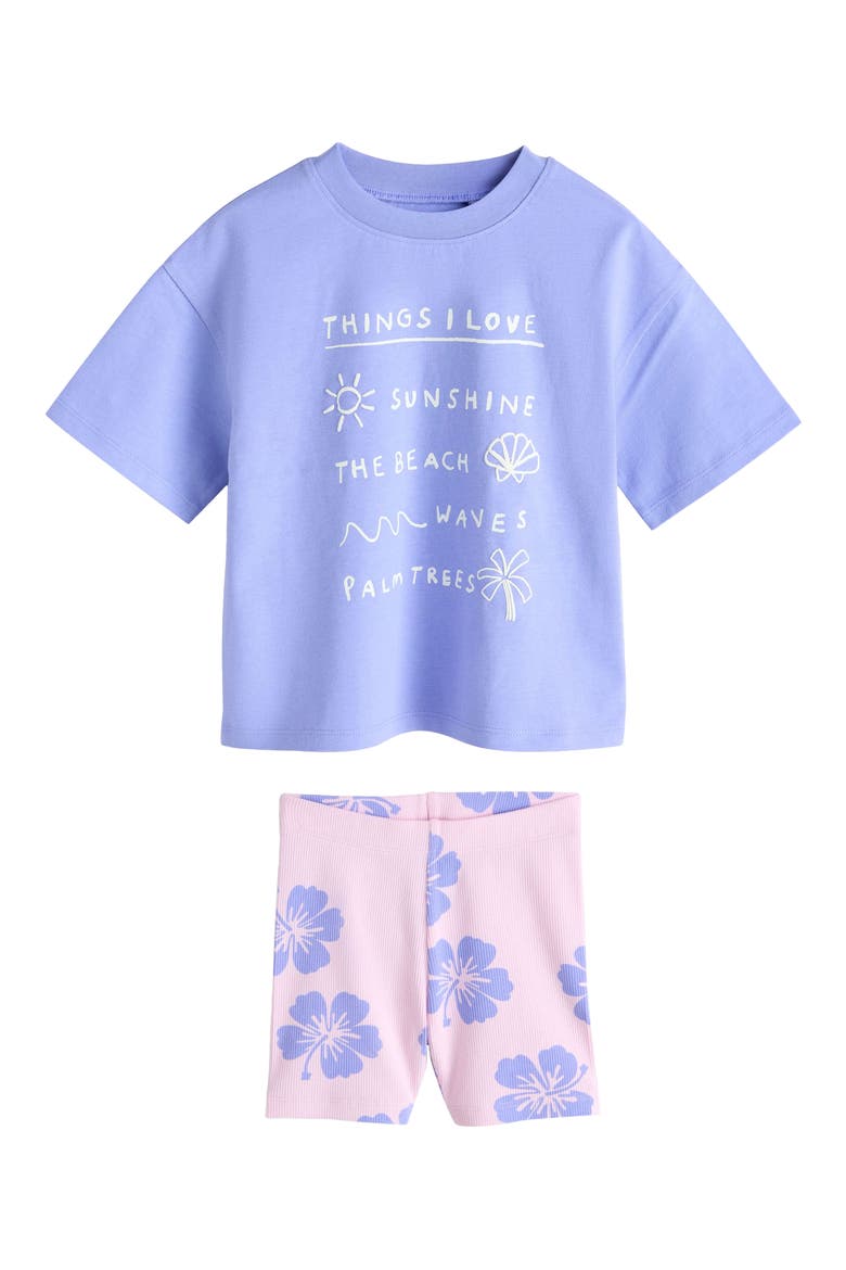 Kids' Cotton T-Shirts & Shorts Assorted 4-Pack, Alternate, color, PINK