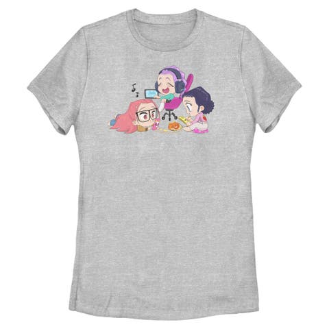 Women's KPop Demon Hunters Chibi Girls Playing  Graphic T-Shirt