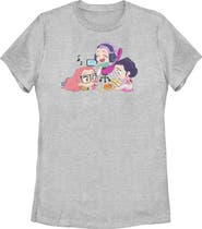 KPop Demon Hunters Women's KPop Demon Hunters Chibi Girls Playing Graphic T-Shirt