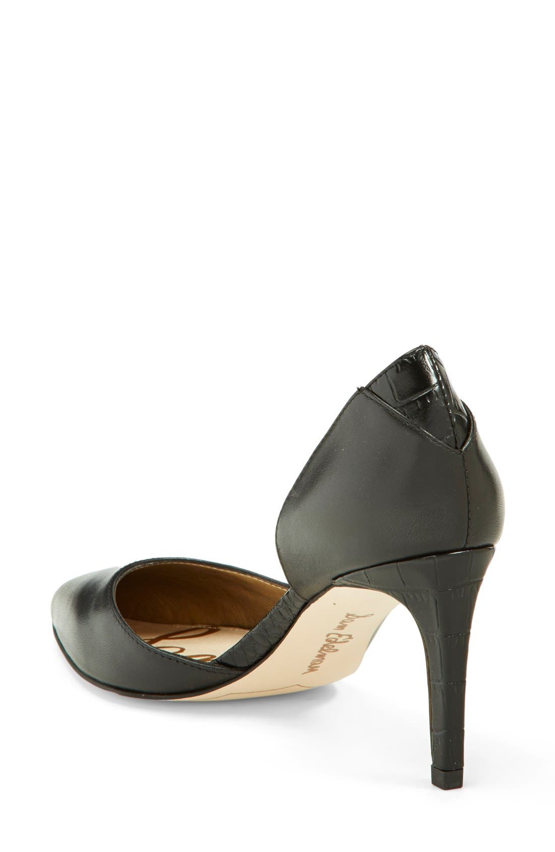 Sam Edelman 'Onyx' Half d'Orsay Pointy Toe Pump, Alternate, color, 