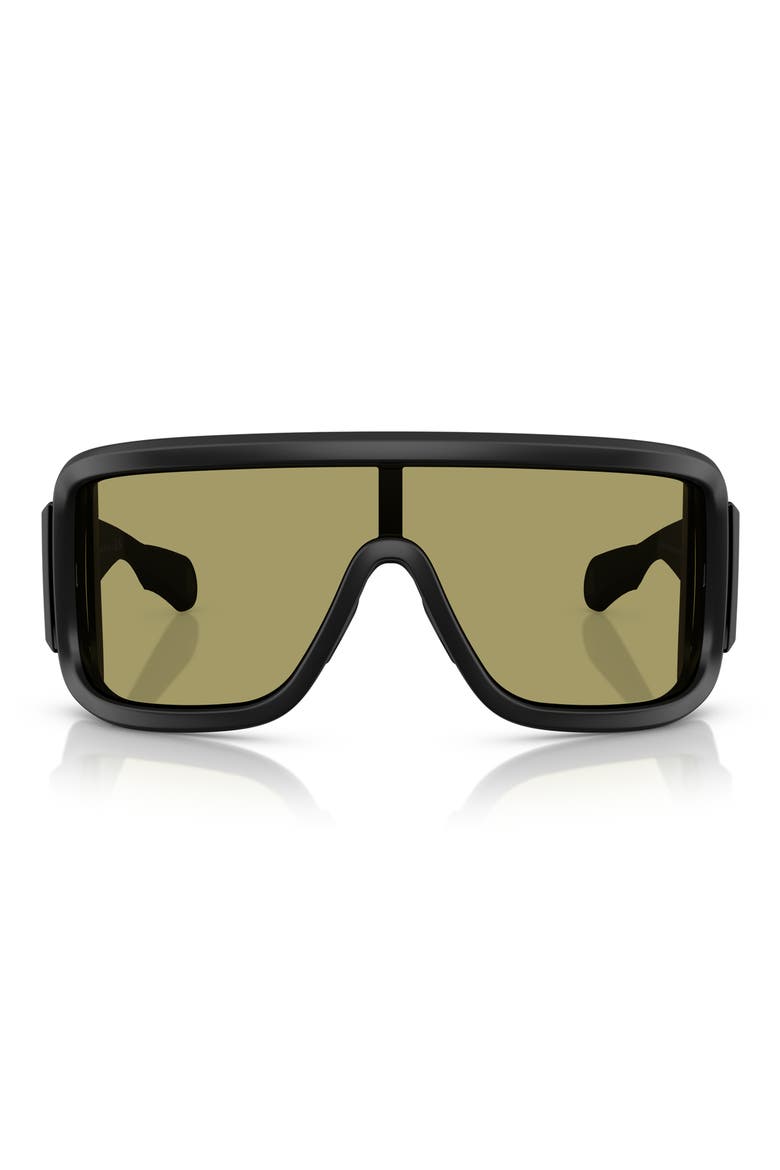 142mm Rectangular Shield Sunglasses, Main, color, MATTE BLACK