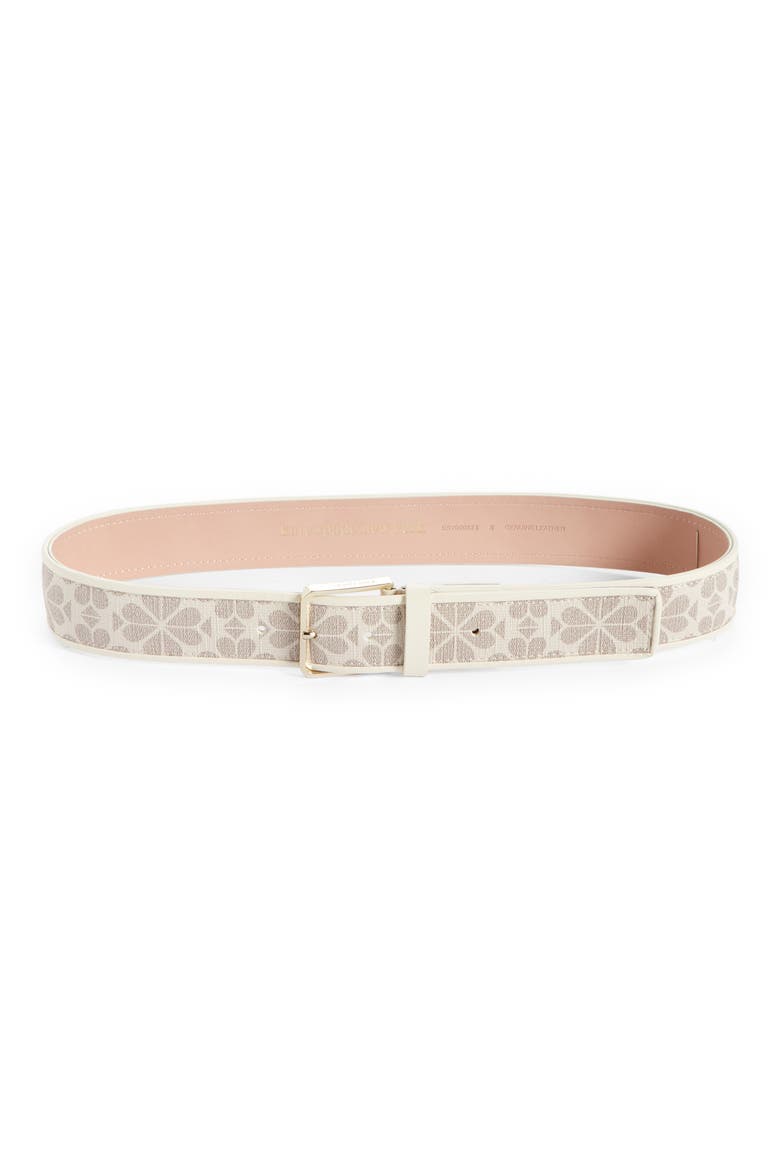 logo jacquard belt, Main, color, PARCHMENT MULTI