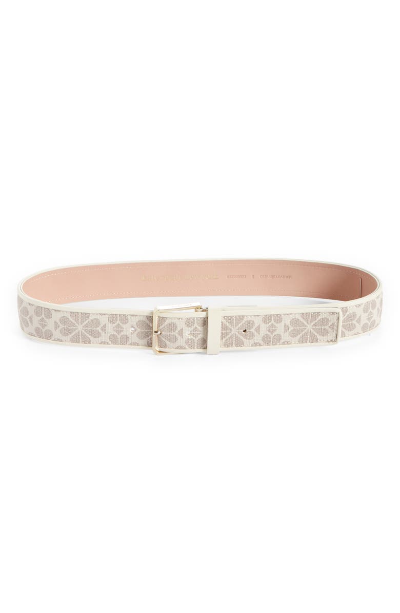 Kate Spade New York logo jacquard belt, Main, color, 