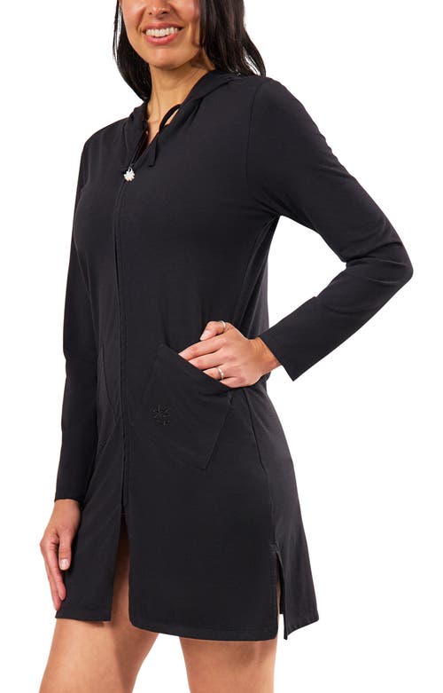 Uv Skinz Full Zip Island Beach Jacket In Black