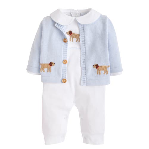 Little English Kids' Crochet Playsuit In Boy Lab