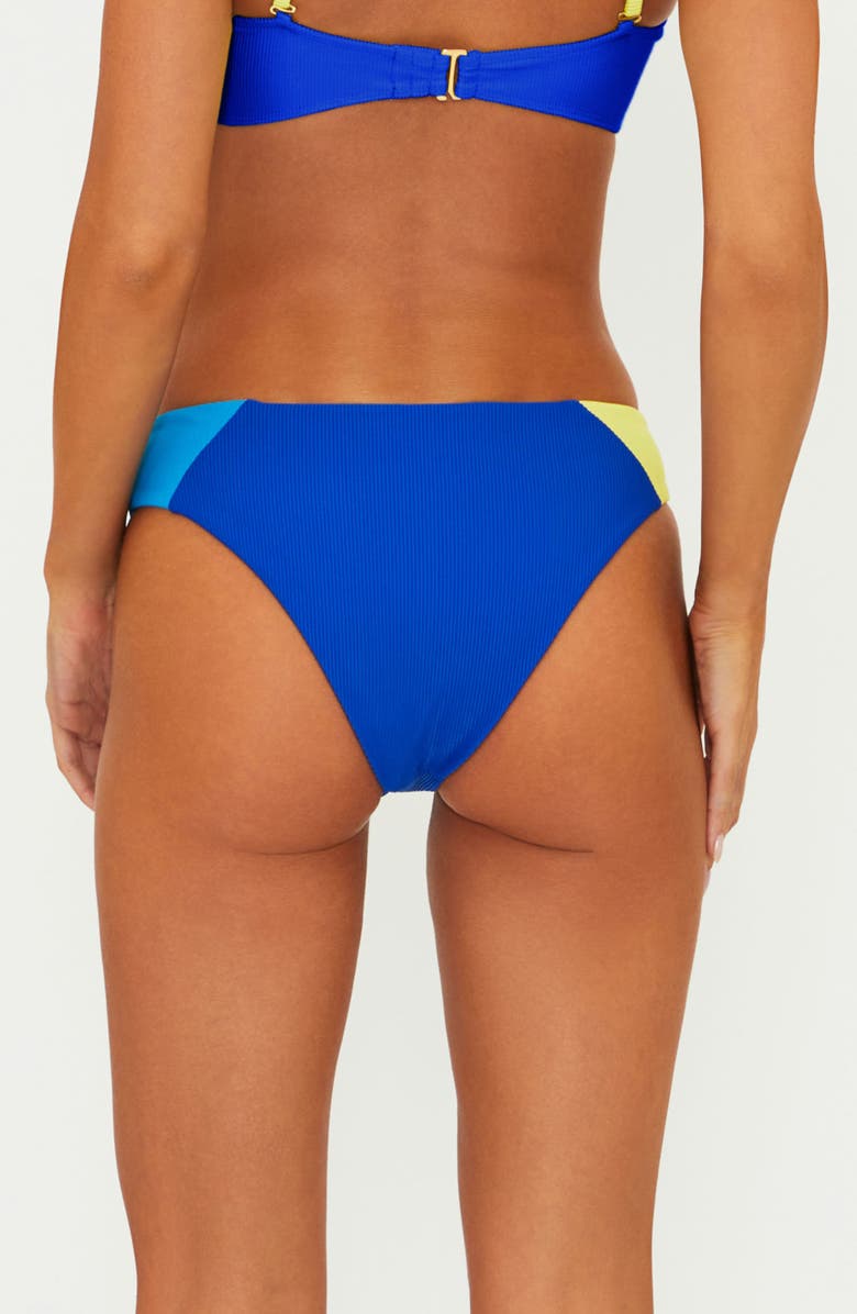 Beach Riot Kimora Colorblock Rib Bikini Bottoms, Alternate, color, Riviera Colorblock
