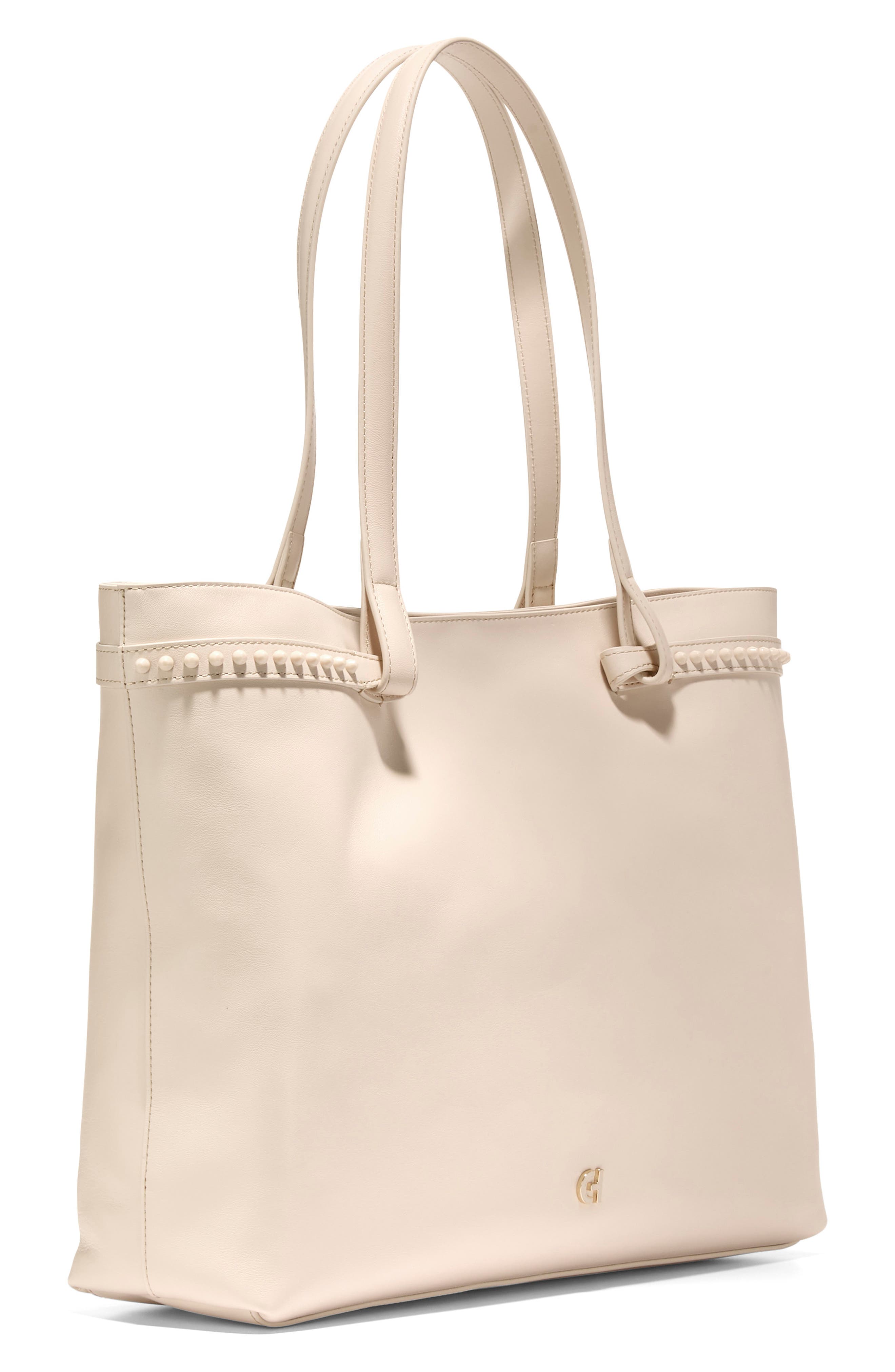 Essential Soft Leather Tote, Alternate, color, SAND DOLLAR