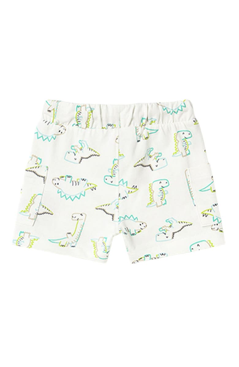 Mayoral Dinosaur Drawing Bermuda Shorts, Alternate, color, Teal