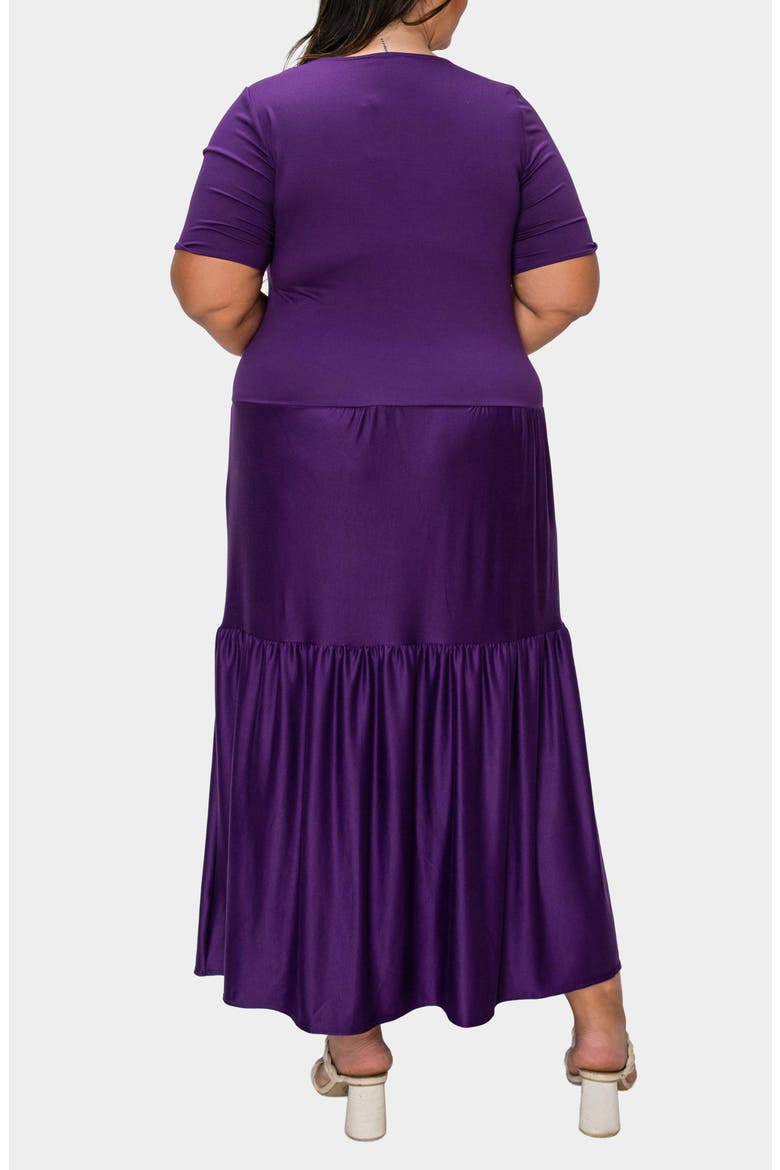 Jourdan Tiered Maxi Dress, Alternate, color, EGGPLANT