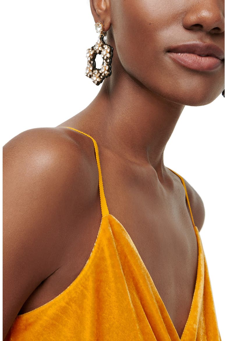 Hudson Drapey Velvet Top, Alternate, color, BRONZED OCHRE