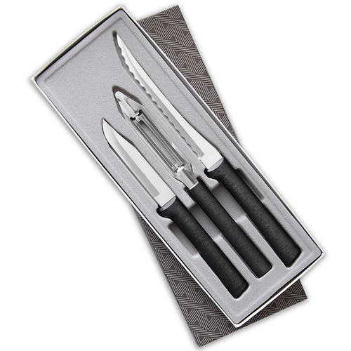 Radà Rada 3 Piece Peel, Pare & Slice Knife Set With Gift Box In Black