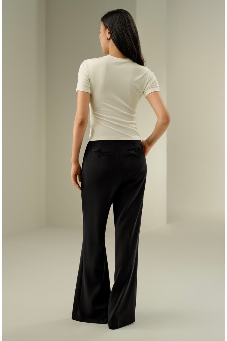 Women's Silk Jersey Slim Fitted Tee, Alternate, color, Lily White