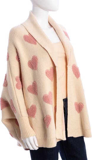 Heart Open Front Cardigan