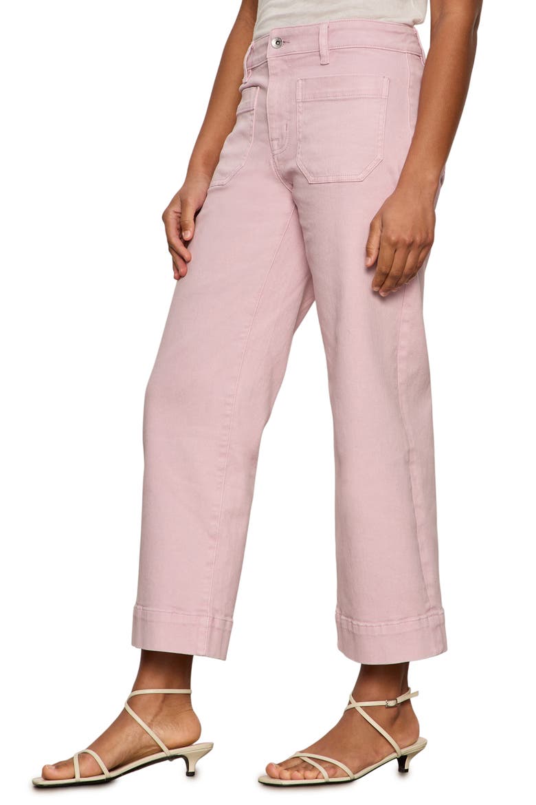 The Marine Crop Denim Pants, Alternate, color, PETAL PURPLE