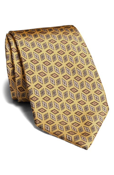 Crampton Geometric Silk Tie