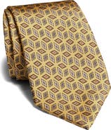 Jack Victor Crampton Geometric Silk Tie