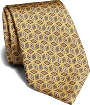 Jack Victor Crampton Geometric Silk Tie
