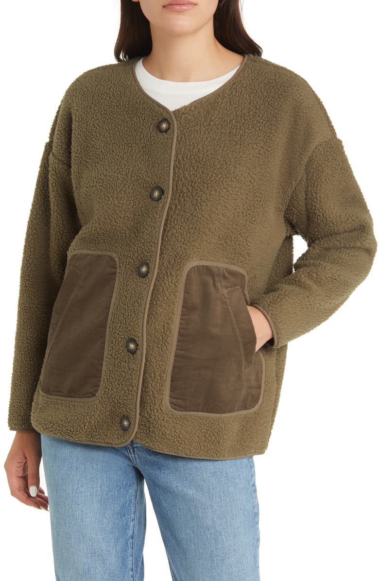 Madewell Resourced Fleece Cardigan Jacket, Alternate, color,