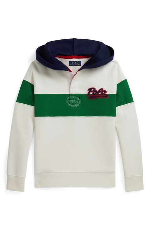 Kids' Colorblock Hooded Rugby Shirt (Big Kid)