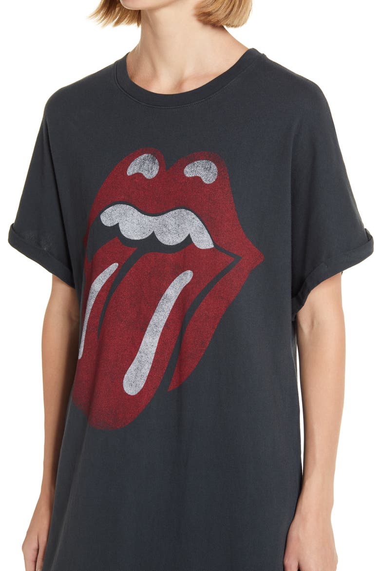 Rolling Stones '89 T-Shirt Dress, Alternate, color, VINTAGE BLACK