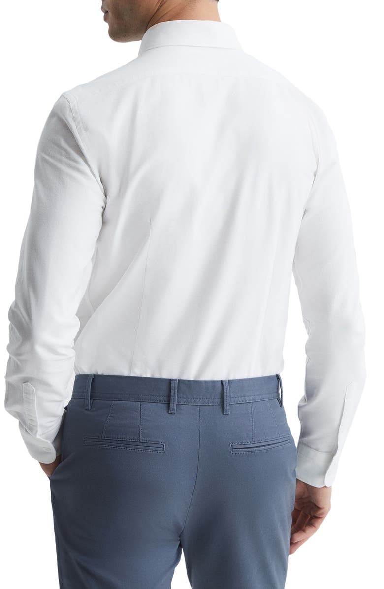 Reiss Greenwich Slim Fit Button-Down Shirt, Alternate, color, White