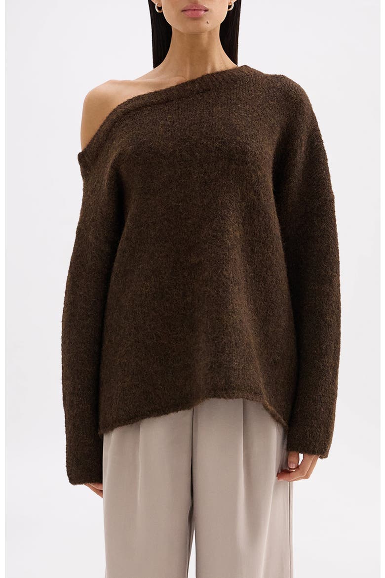 Lavinia Knit Sweater, Main, color, Chocolate