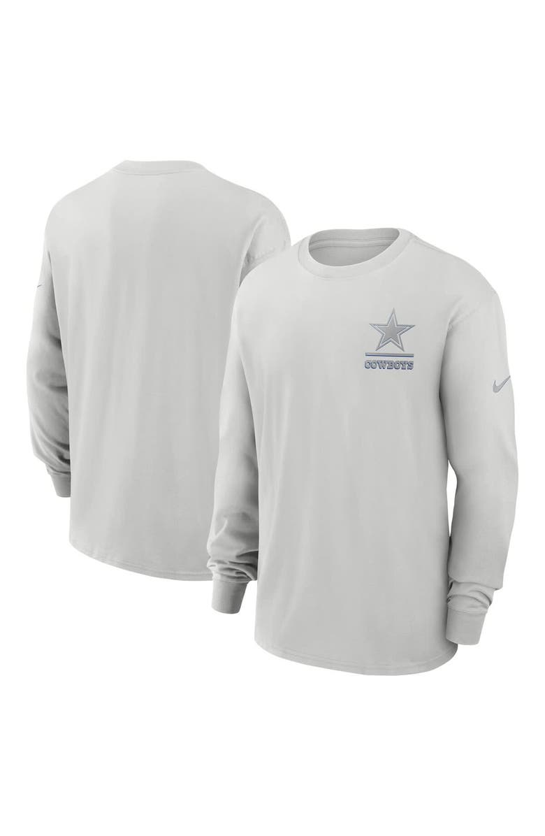 Nike Men's Nike Gray Dallas Cowboys Essential Heavy Max90 Long Sleeve T-Shirt, Main, color, Gray