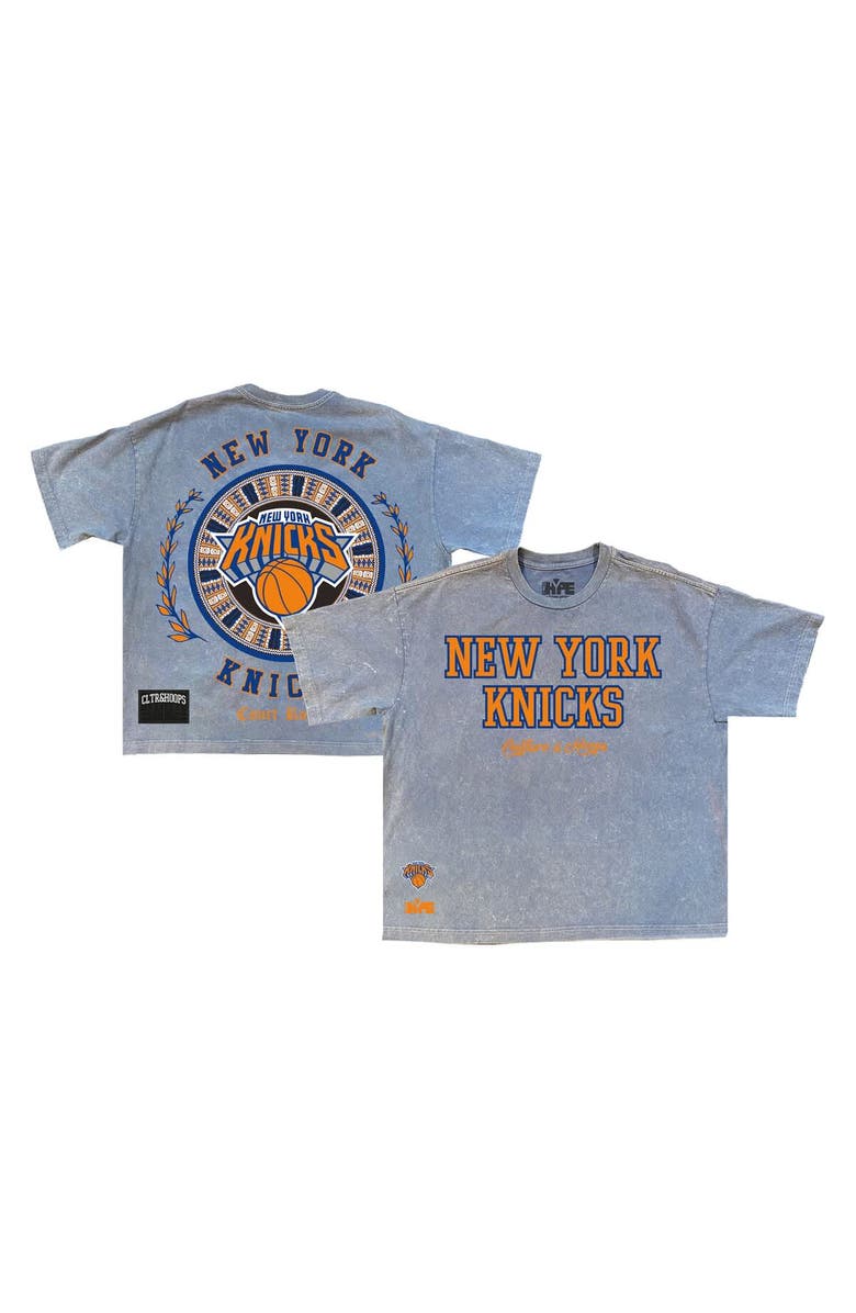 Two Hype Men's Powder Blue New York Knicks Culture Worldwide Collection Premium T-Shirt, Main, color, Powder Blue