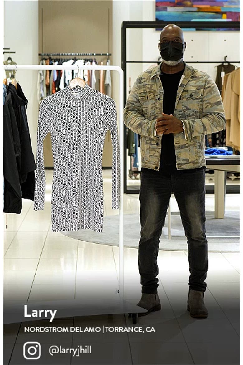 Logo Print Long Sleeve Body-Con Minidress video