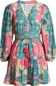 ALICIA BELL Clover Cotton & Silk Voile Cover-Up Minidress