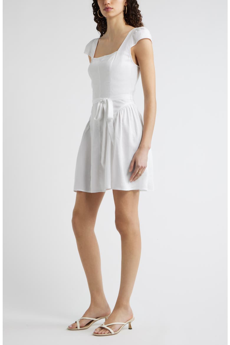 Fit & Flare Minidress, Alternate, color, WHITE