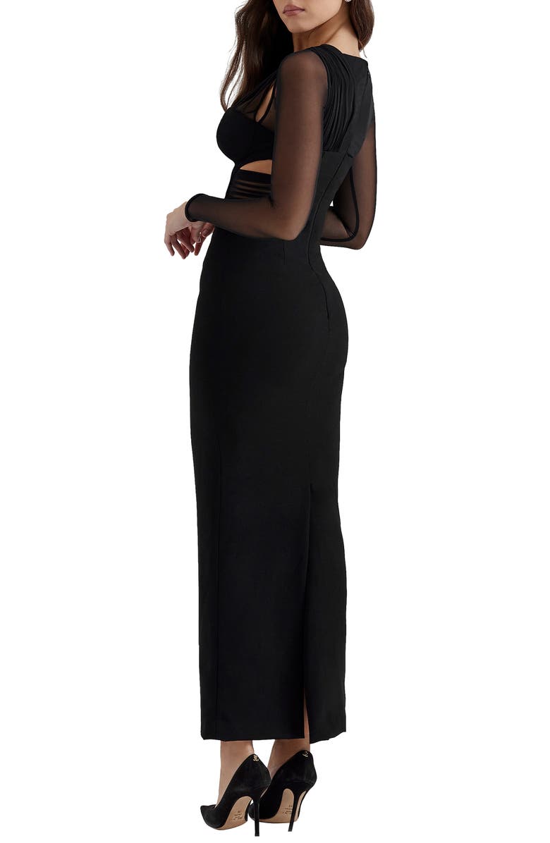 HOUSE OF CB Zahra Asymmetric Cutout Long Sleeve Cocktail Dress, Alternate, color, 
