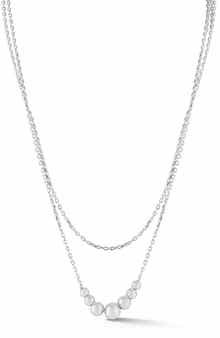 GLAZE JEWELRY Sterling Silver Double Layer Necklace