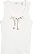 Burberry Tierra Rib Tie Neck Tank