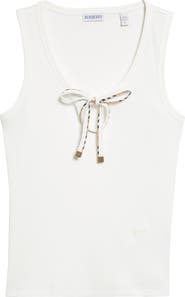 Burberry Tierra Rib Tie Neck Tank