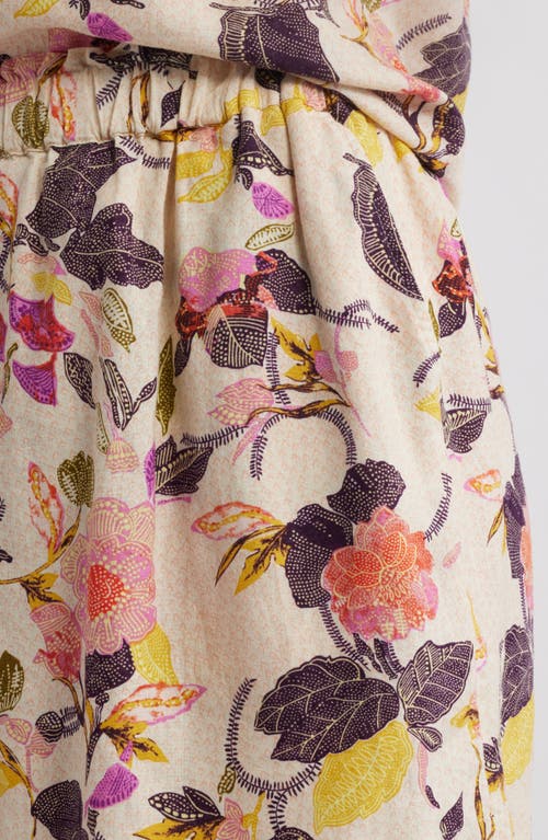 TREASURE & BOND TREASURE & BOND PRINT LINEN BLEND SHORTS