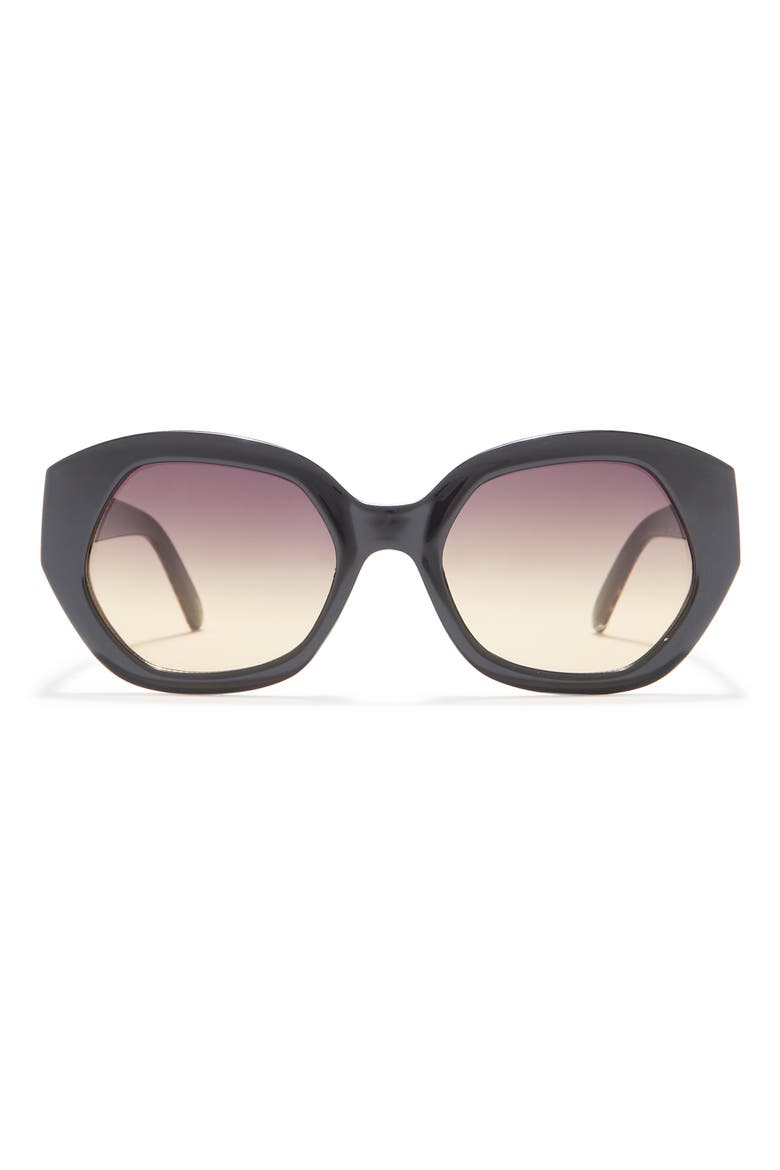 63mm Oval Sunglasses, Main, color, BLACK ANIMAL