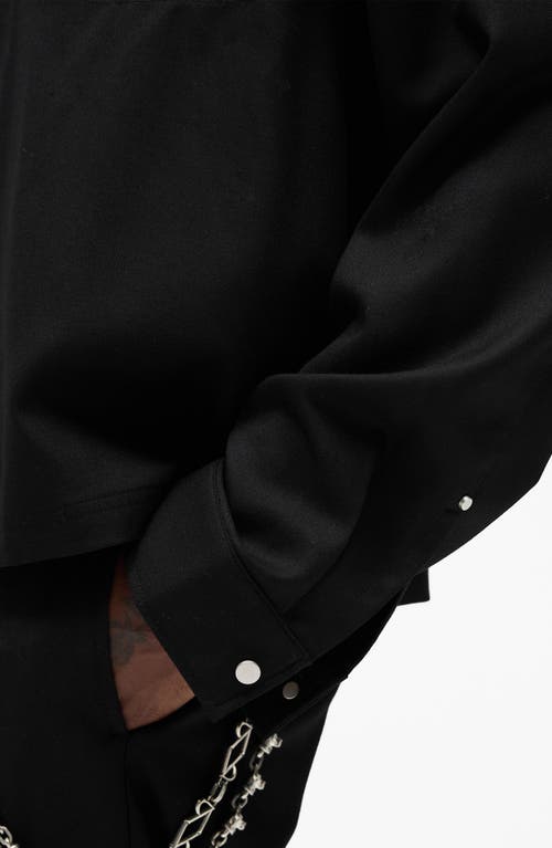 Represent Zip-up Overshirt In Black