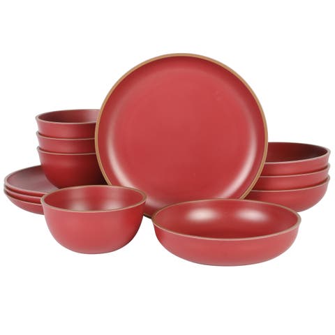 Rockabye 12 Piece Double Bowl Malemine Dinnerware Set