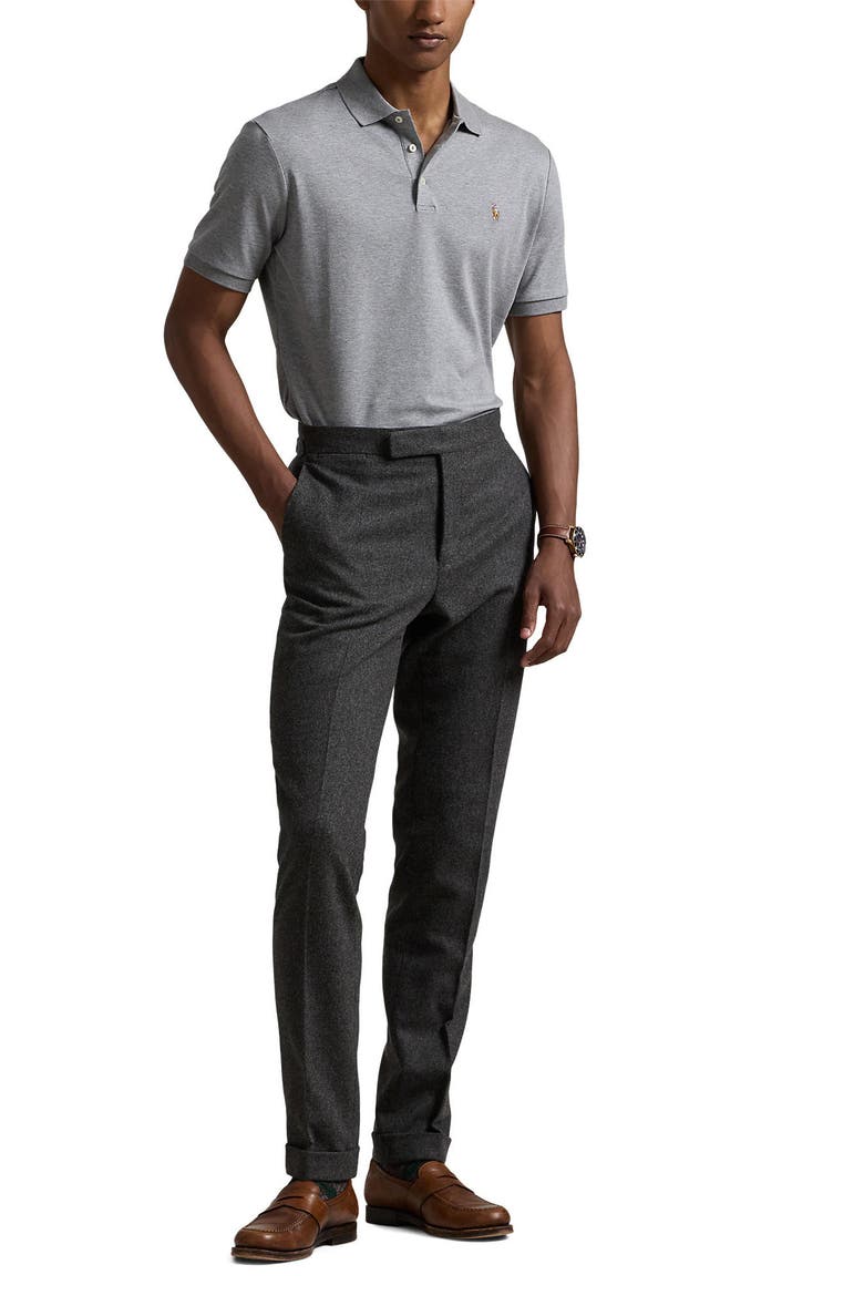 Pima Cotton Polo, Alternate, color, STEEL HEAT