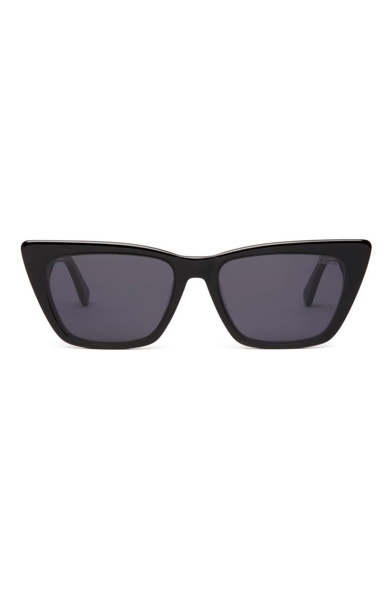 Gato 55mm Cat Eye Sunglasses, Main, color, BLACK / DARK SMOKE