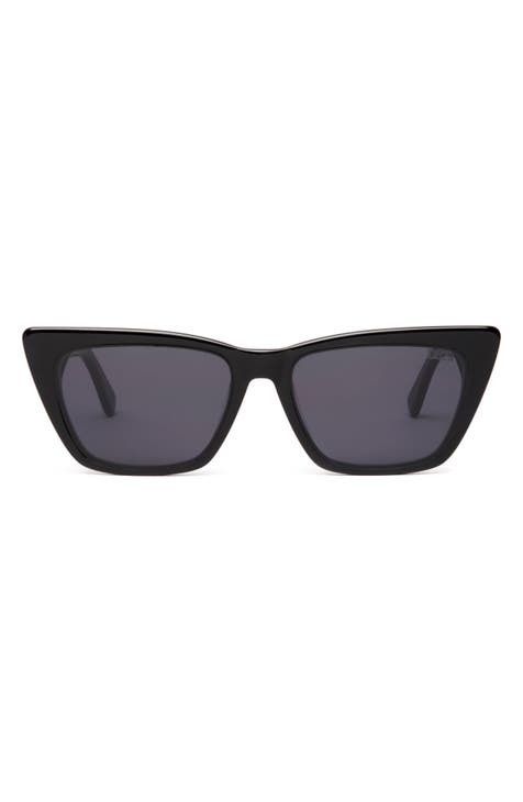 Matte black cat eye sunglasses hotsell