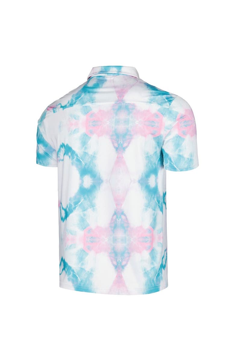 FLOMOTION Men's Flomotion White THE PLAYERS Cotton Candy Tie-Dye Polo, Alternate, color, 