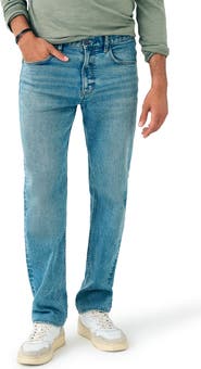 Faherty Slim Straight Leg Organic Cotton Jeans