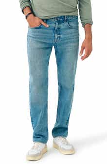 Faherty Slim Straight Leg Organic Cotton Jeans